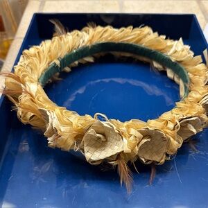 Elegant Tan Feather Headband